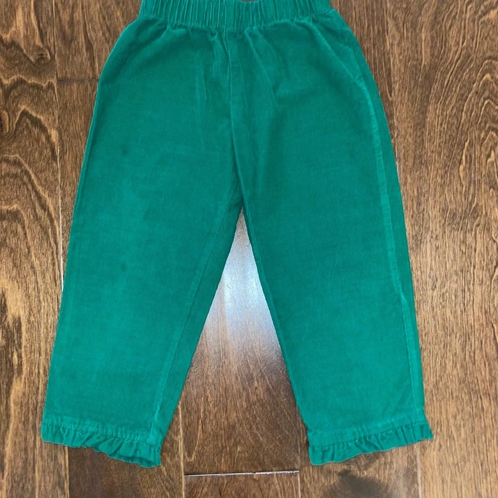 NWOT TBBC Girls Princeton Pants (Corduroy) Kiawah Kelly Green - 4T